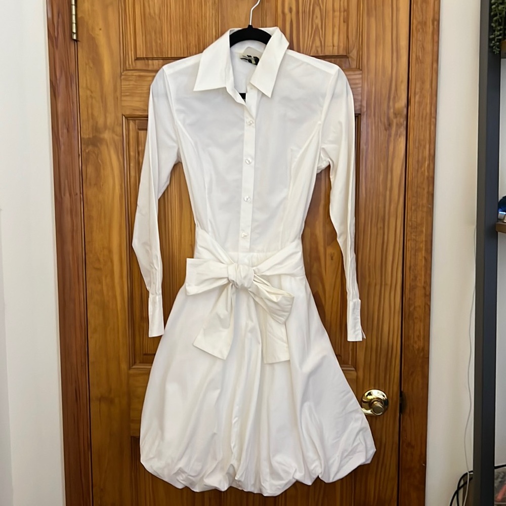 Norma Kamali for Everlast White Shirtdress